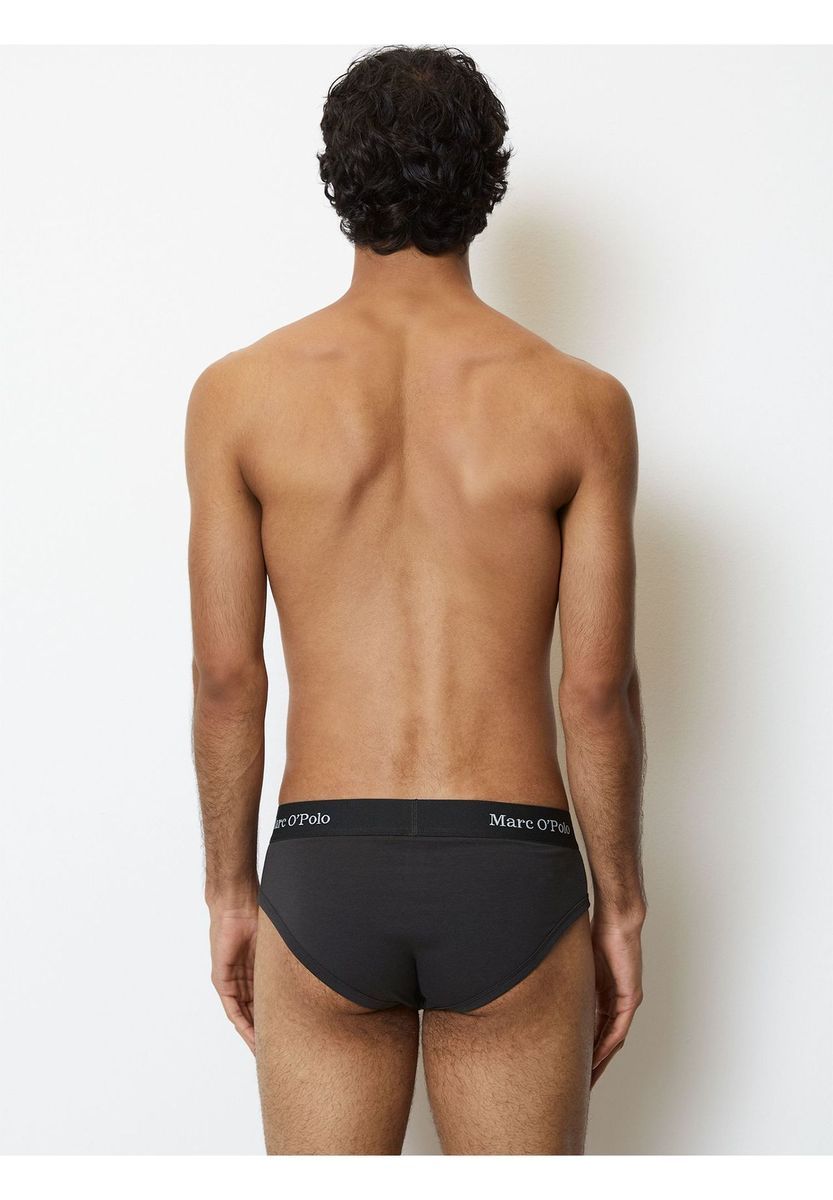 Herren Schwarze Slips mit Logo-Bund