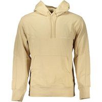 Lässiger beiger Baumwoll-Logo-Hoodie