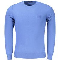Klassischer hellblauer Rundhals-Pullover