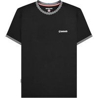 Lambretta - T-Shirt für Herren, Ringer-Stil (Schwarz)