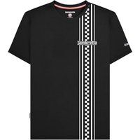 Lambretta Zweifarbiges Streifen T-Shirt mit Rundhalsausschnitt