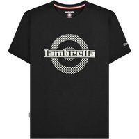 Lambretta Zweifarbiges Streifen T-Shirt mit Rundhalsausschnitt