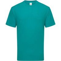 Klassisches einfarbiges T-Shirt mit Rundhalsausschnitt