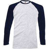 Langarm Baseballshirt mit Raglanärmeln
