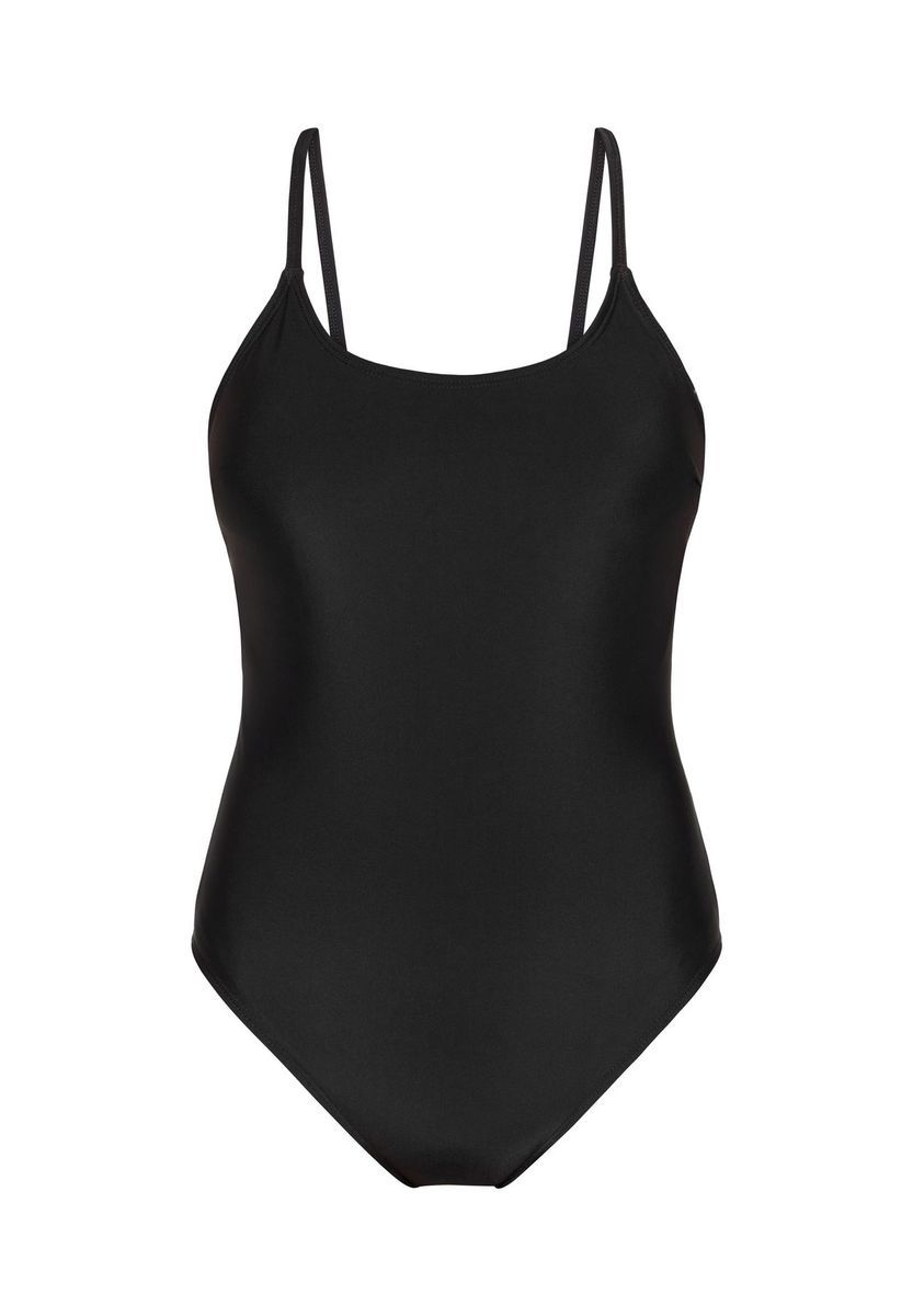 MANGUUN Badeanzug Solid Basic Fabric Belle, Kreuzträger, für Damen, schwarz, 36 B