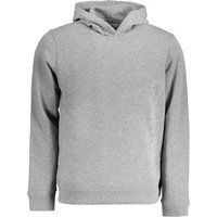 Bequemer melierter grauer Fleece-Hoodie