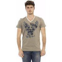 T-Shirt mit Grafikprint und V-Ausschnitt
