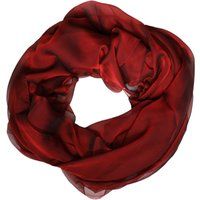 Roter Ombre Seidenschal