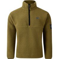 Olivegrüne Teddy-Fleecejacke