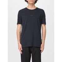 Minimalistisches schwarzes T-Shirt mit Rundhalsausschnitt