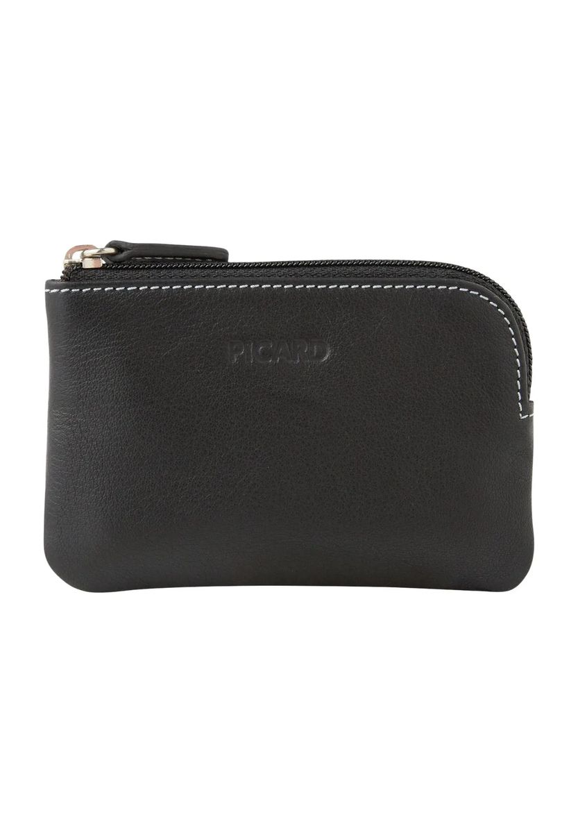 PICARD Schlüsseletui "Diego", Label-Prägung, Querformat, Leder, für Damen und Herren, schwarz