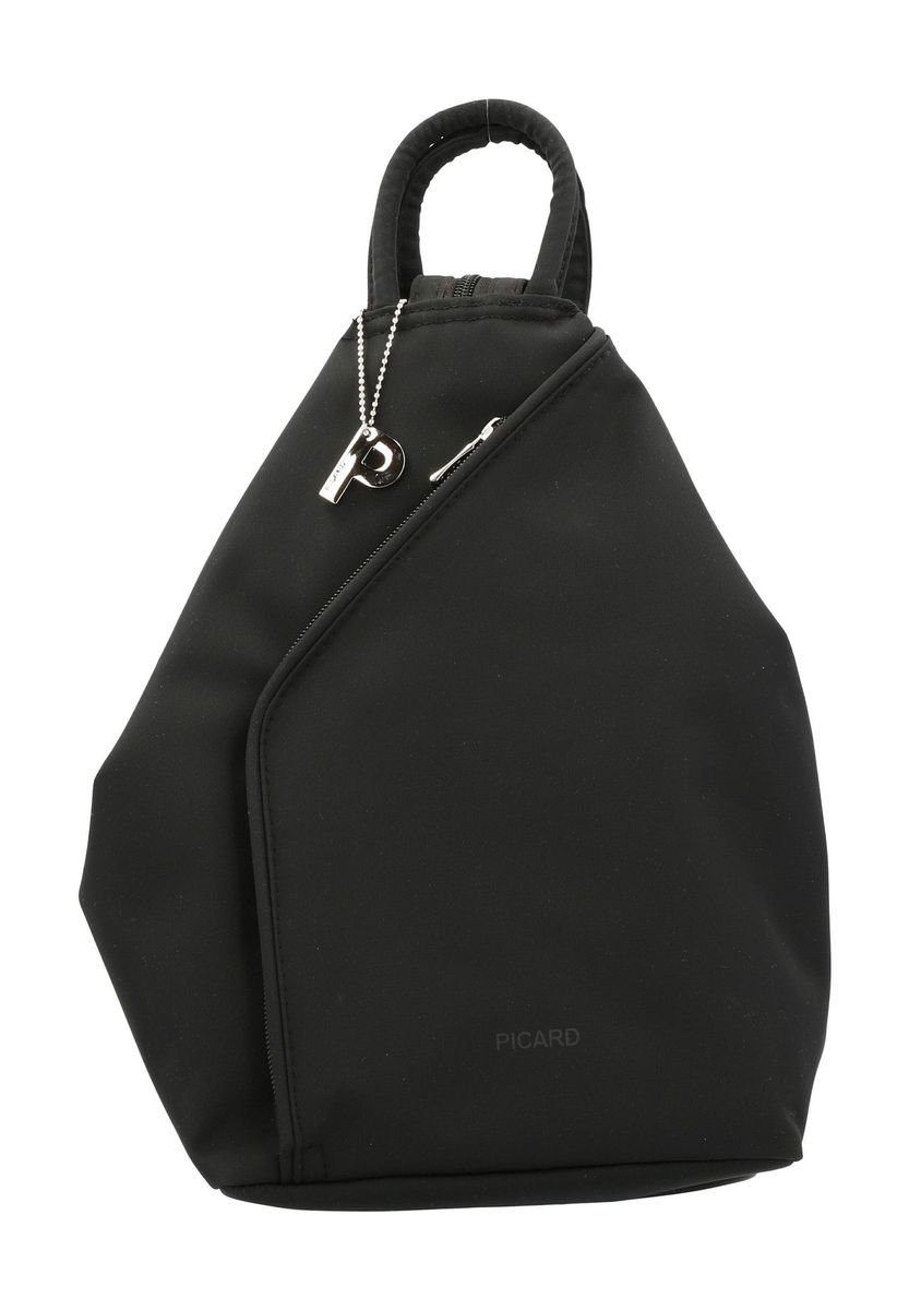 Minimalistischer schwarzer wandelbarer Rucksack