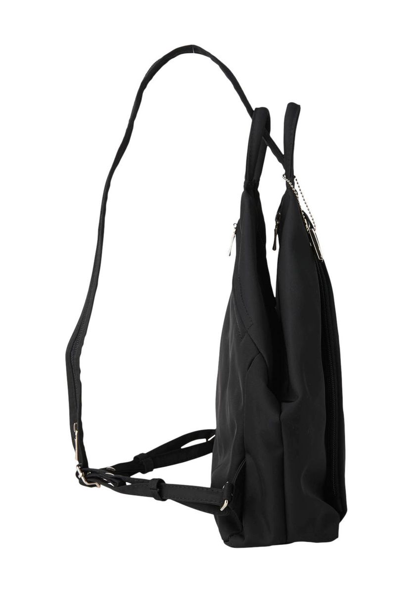 Minimalistischer schwarzer wandelbarer Rucksack