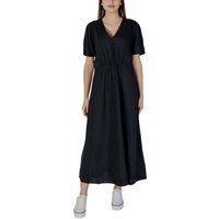 Lässig geschnittenes Maxikleid mit V-Ausschnitt und kurzen Ärmeln