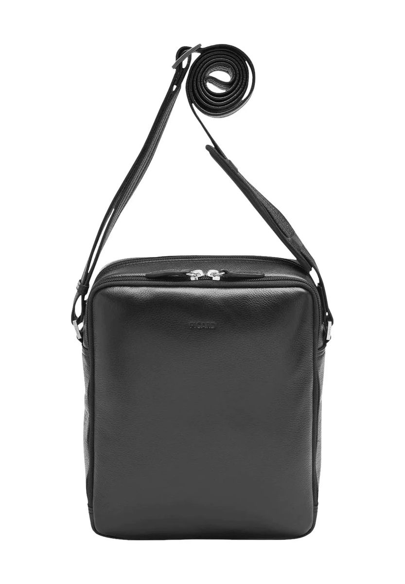 PICARD Umhängetasche, Leder, Reißverschluss, für Herren, schwarz, 99
