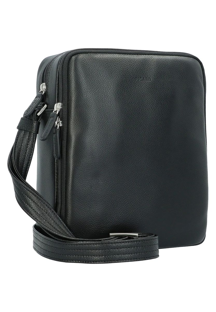 PICARD Umhängetasche, Leder, Reißverschluss, für Herren, schwarz, 99