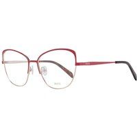 Cateye Brille mit rotem Metallrahmen