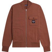 Fred Perry - Bomberjacke für Herren, Durchgehender Reißverschluss (Whiskybraun)