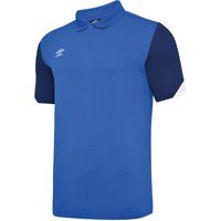 Umbro - "Total" Poloshirt für Herren - Training (Königsblau/Dunkel-Marineblau/Weiß)