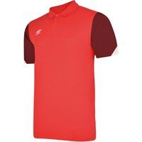 Umbro - "Total" Poloshirt für Herren - Training (Zinnoberrot/Rad Rot /Schwarz)