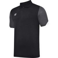 Umbro - "Total" Poloshirt für Herren - Training (Schwarz/Weiß/Kohlen-Schwarz)