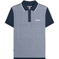 Lambretta Herren Gingham Poloshirt (Navy)