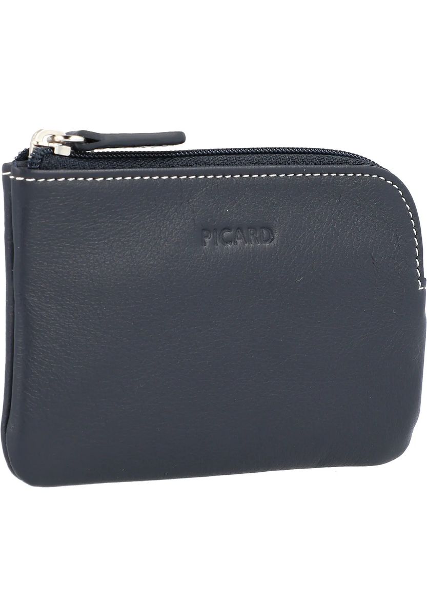 PICARD Schlüsseletui "Diego", Label-Prägung, Querformat, Leder, für Damen und Herren, blau