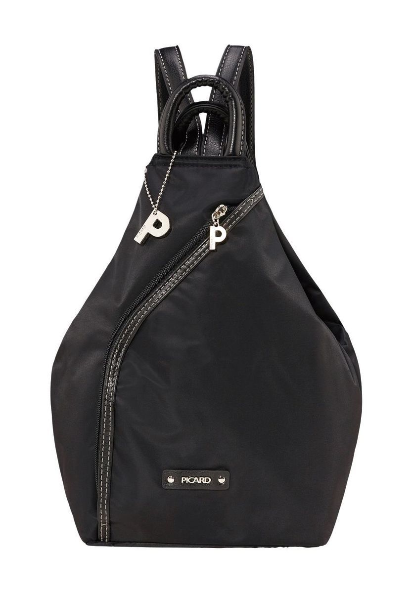 City-Rucksack aus Nylon mit Reißverschlussdetail