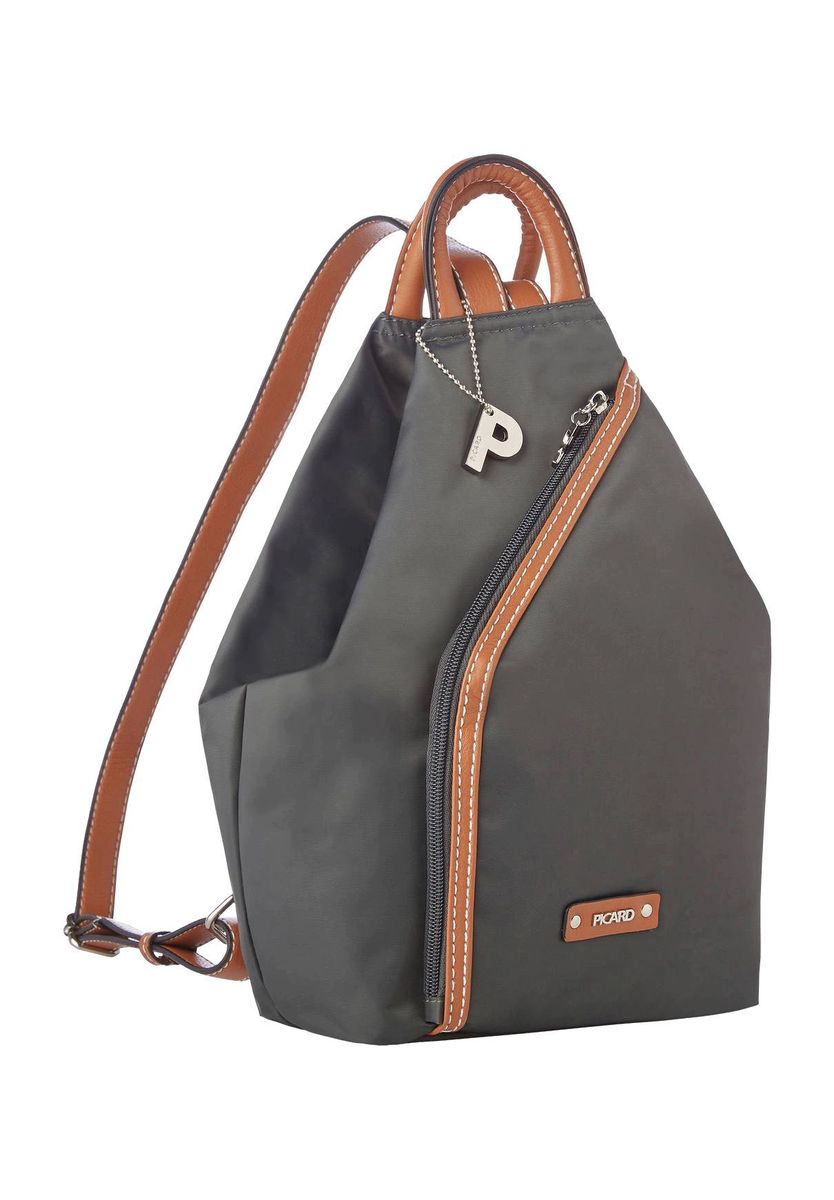 Lässiger City-Rucksack aus Nylon mit Anhänger