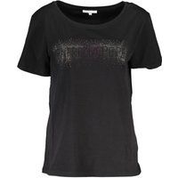 Klassisches Kurzarm-T-Shirt mit Strasslogo