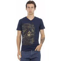 Medusa Grafik V-Ausschnitt T-Shirt