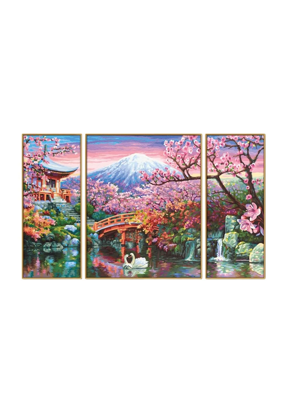 Schipper Malen nach Zahlen Meisterklasse Triptychon - Kirschblüte in Japan, BUNT, 99