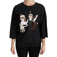 Dolce Gabbana Schwarzes Seidentop