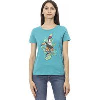 Baumwoll-T-Shirt mit tropischem Vogelmuster