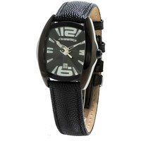 Herrenuhr mit schwarzem Lederarmband