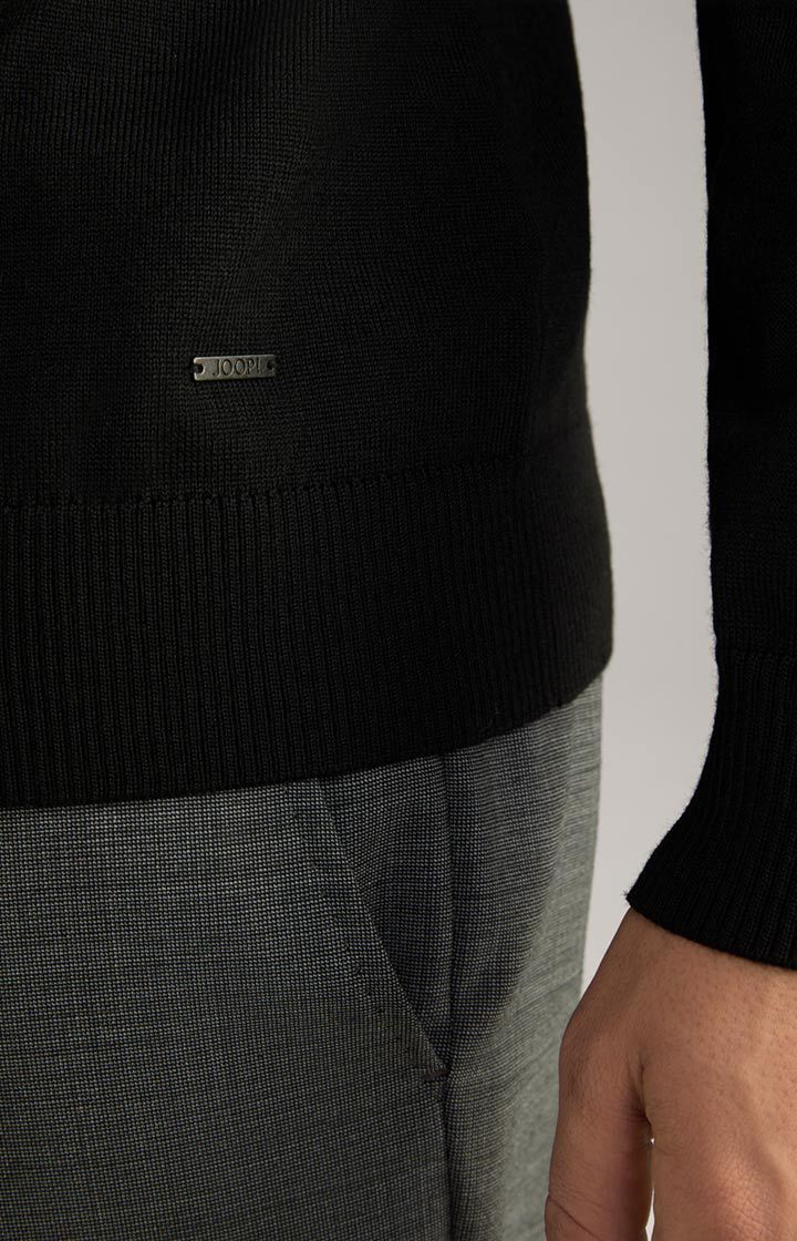 JOOP! Herren Donte Schwarzer Rollkragenpullover aus Merinowolle
