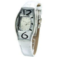 Silberne Chronotech Uhr mit Kroko-Prägung