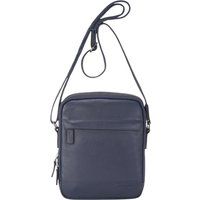 Marineblaue Leder Messenger Crossbody Tasche