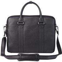 Schwarze Business-Leder-Laptoptasche
