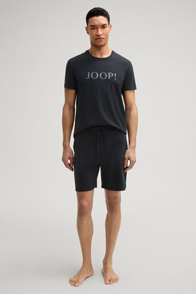 Joop! Schwarze Jersey-Shorts aus Baumwollmischung mit Kordelzug