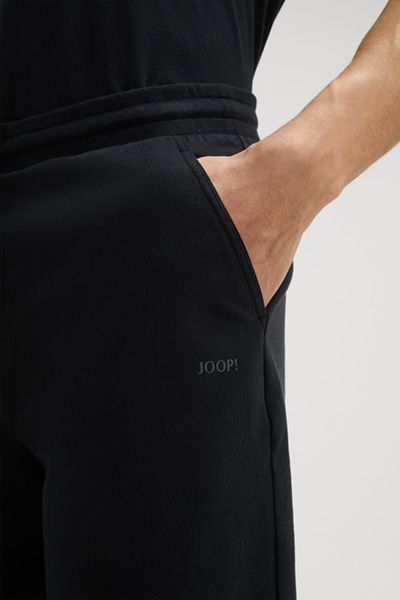 Joop! Schwarze Jersey-Shorts aus Baumwollmischung mit Kordelzug
