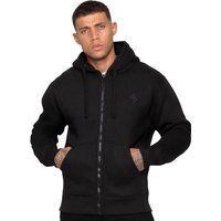 Herren Sherpa gefütterter Kapuzenpullover mit Reißverschluss