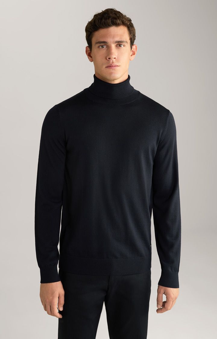 Joop! Donte Dunkelblauer extrafeiner Rollkragenpullover aus Merinowolle
