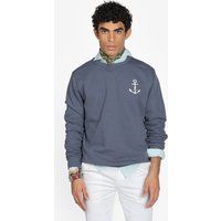Baumwoll-Sweatshirt mit Rundhalsausschnitt und Logo