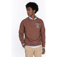 Braunes Preppy Scene Baumwoll-Sweatshirt