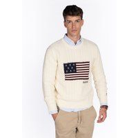 Strickpullover mit amerikanischem Flaggenmuster