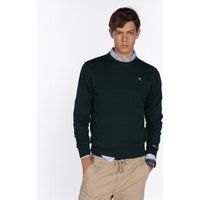 Klassischer Baumwoll Strickpullover mit Rundhalsausschnitt