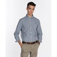 Klassisches Gingham-Karomuster Button-Down-Hemd