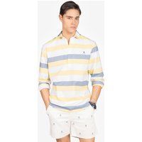 Gestreiftes Langarm-Poloshirt