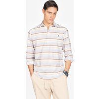 Gestreiftes Langarm Poloshirt